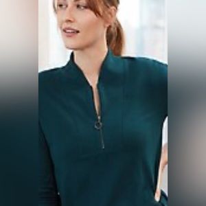 J.Jill Fit Size Large Blue Pull Over Half Zip Super Soft, cleaning out my closet